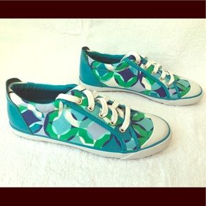 Coach Bartlett green / blue sneakers New in Box